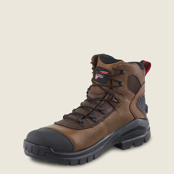 Red Wing Safety Boots Crv™ - 6-inch Toe - Brown/Black - Mens GZS190586